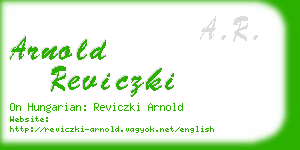 arnold reviczki business card